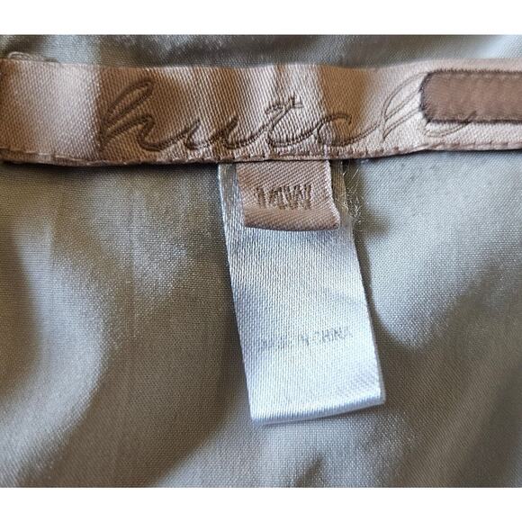 ANTHROPOLOGIE HUTCH Women 14 Aidy Sun Dress Black White Palm Leaves Flare AS IS - Picture 3 of 10